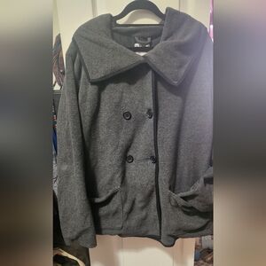 Old Navy Gray Double-Breasted Light Weight Jacket